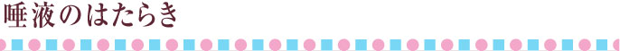 唾液の働きキャピション